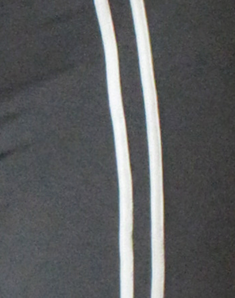 Mino Capri Trouser in Charcoal Grey with Off White Binding