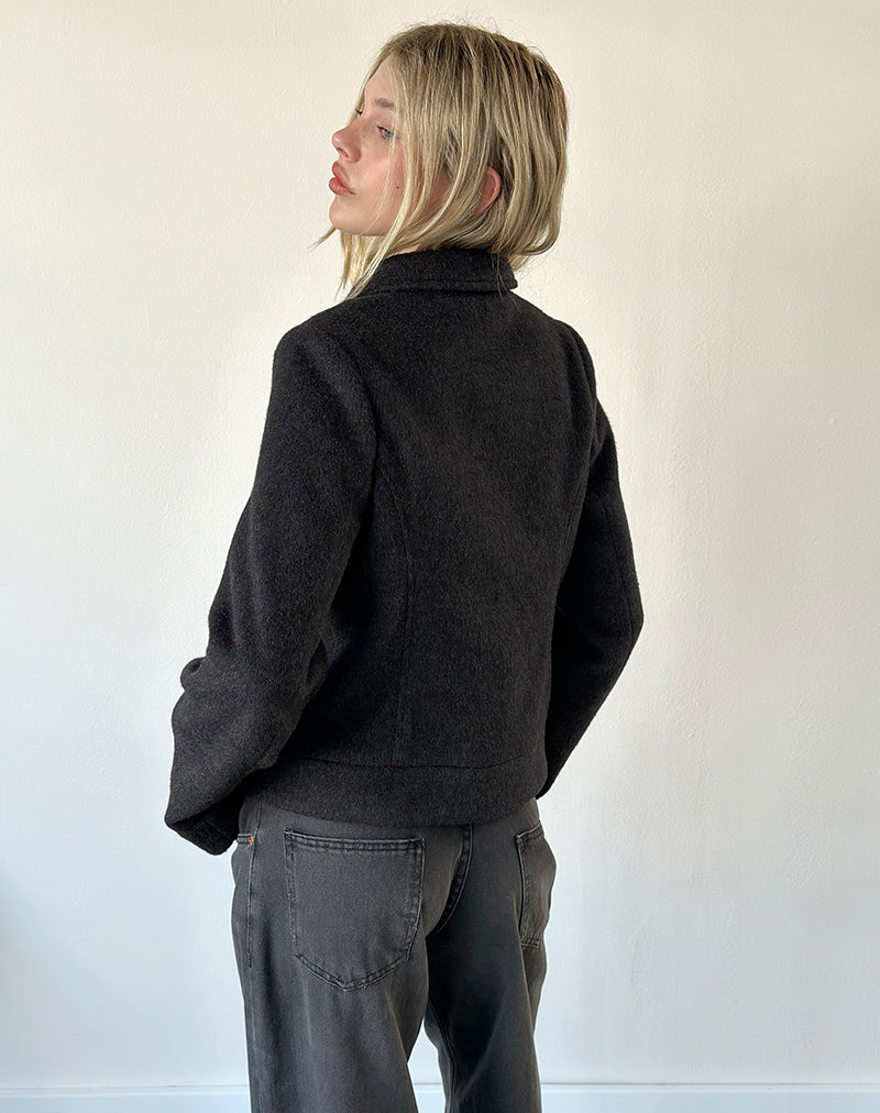 Niloufar Jacket in Wool Dark Grey